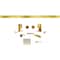 Ekena Millwork Premium J-Top Mount Barn Door Hardware Set w/ 7' Track for 1 3/8" to 2 1/4" Doors, Jacob's Gold GB60010H7JG - alternate 2